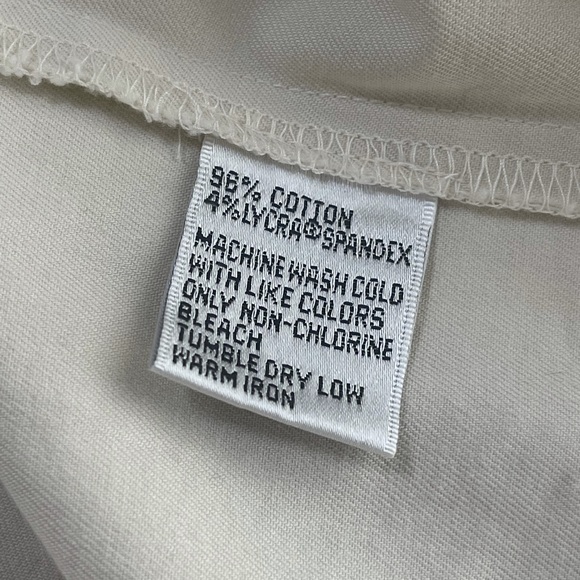 Talbots Cream Color Utility Style Jacket Sz 4 Off White Blazer Cotton Stretch - Picture 9 of 11